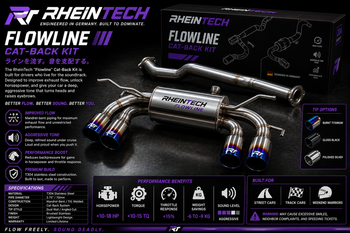 RheinTech “Flowline” Cat-Back Kit